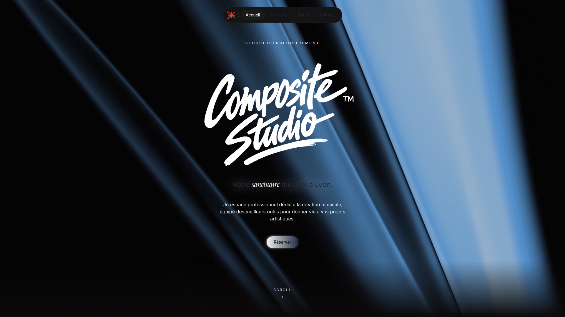 Site web créé pour Composite Studio - Studio d'enregistrement