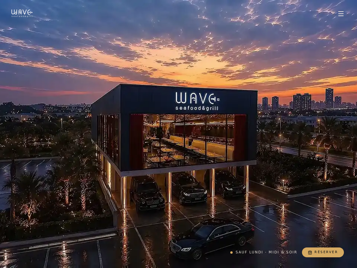 Site web créé pour Wave - Restaurant